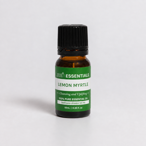 Lemon Myrtle Essential Oil 10mL bottle, front view