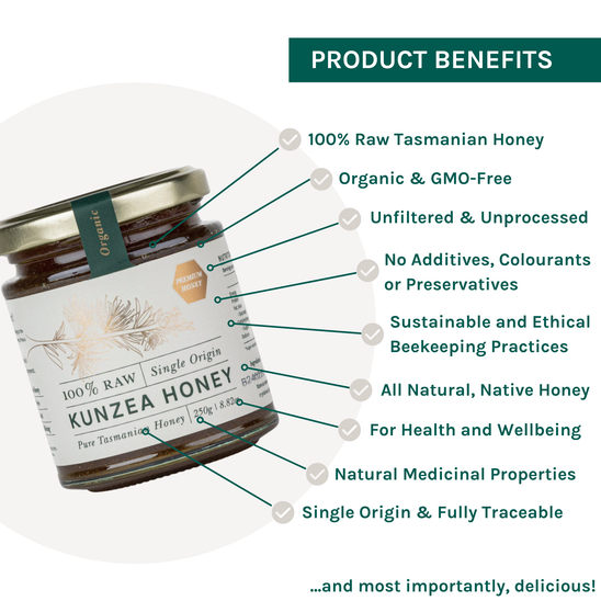 Kunzea Honey (Flinders Island) – 100% Raw Tasmanian Honey