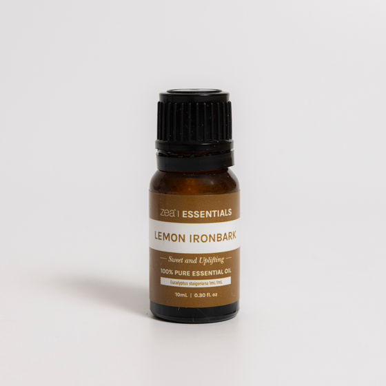 Lemon Ironbark Essential Oil, on a plain background