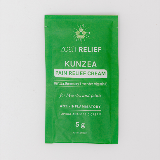 Kunzea Pain Relief Cream - Sample, on a plain background